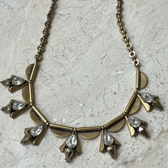 J. Crew Jewelry - J Crew Adjustable Bronze/Goldtone Necklace with Crystal Accents